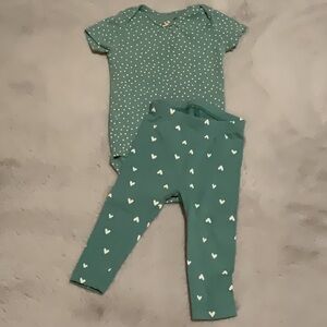 Carter's Teal Heart Print Baby Outfit
Old Navy Teal Heart Print Leggings